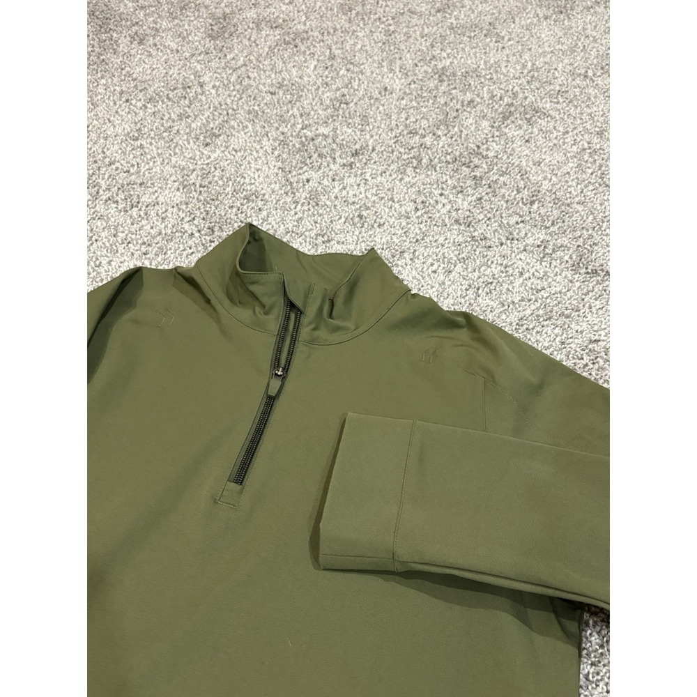Under‎ Armour Mens Olive Green Quarter Zip Pullover Semi Fitted Size Medium